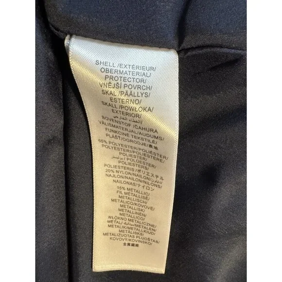 Aidan Mattox Formal Gown 8 Tiered Ruffle A Line Metallic Blue Gold NEW $595 - Picture 8 of 8